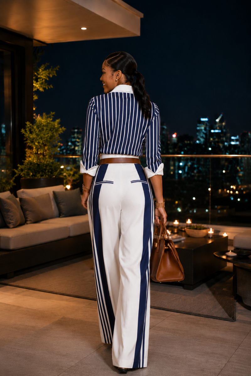 Monaco Stripe Two-Piece Set