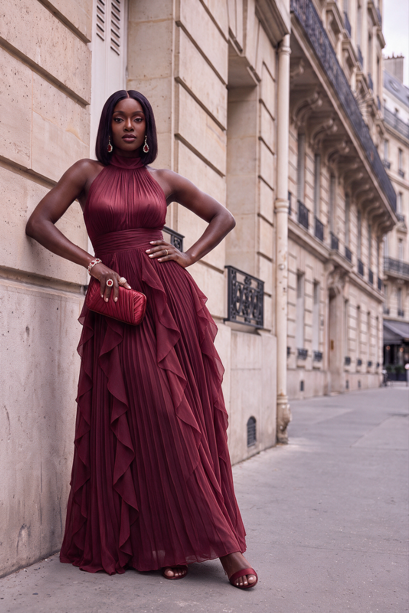 Evelyn Tiered Ruffle Gown