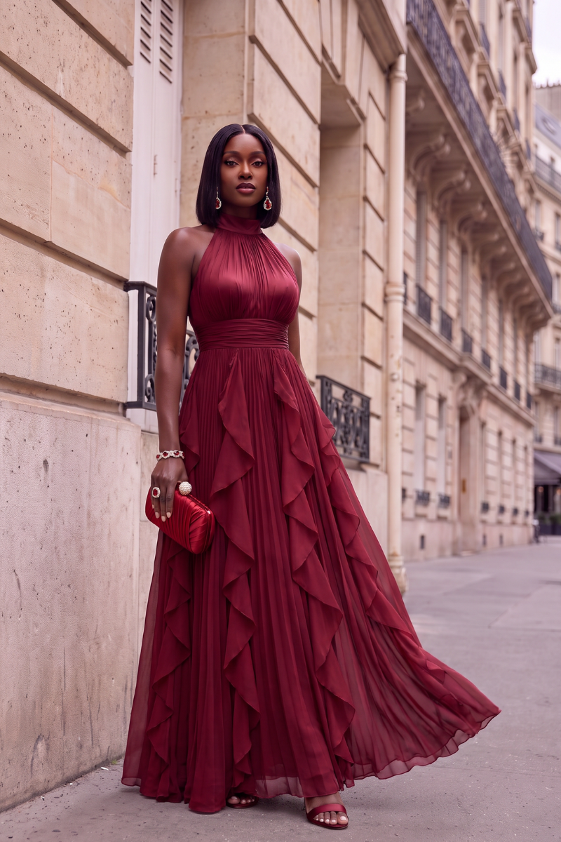 Evelyn Tiered Ruffle Gown